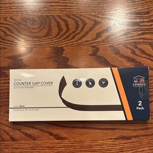 NIB! Essentials Black Stove Counter Gap Cover - 2 Pack